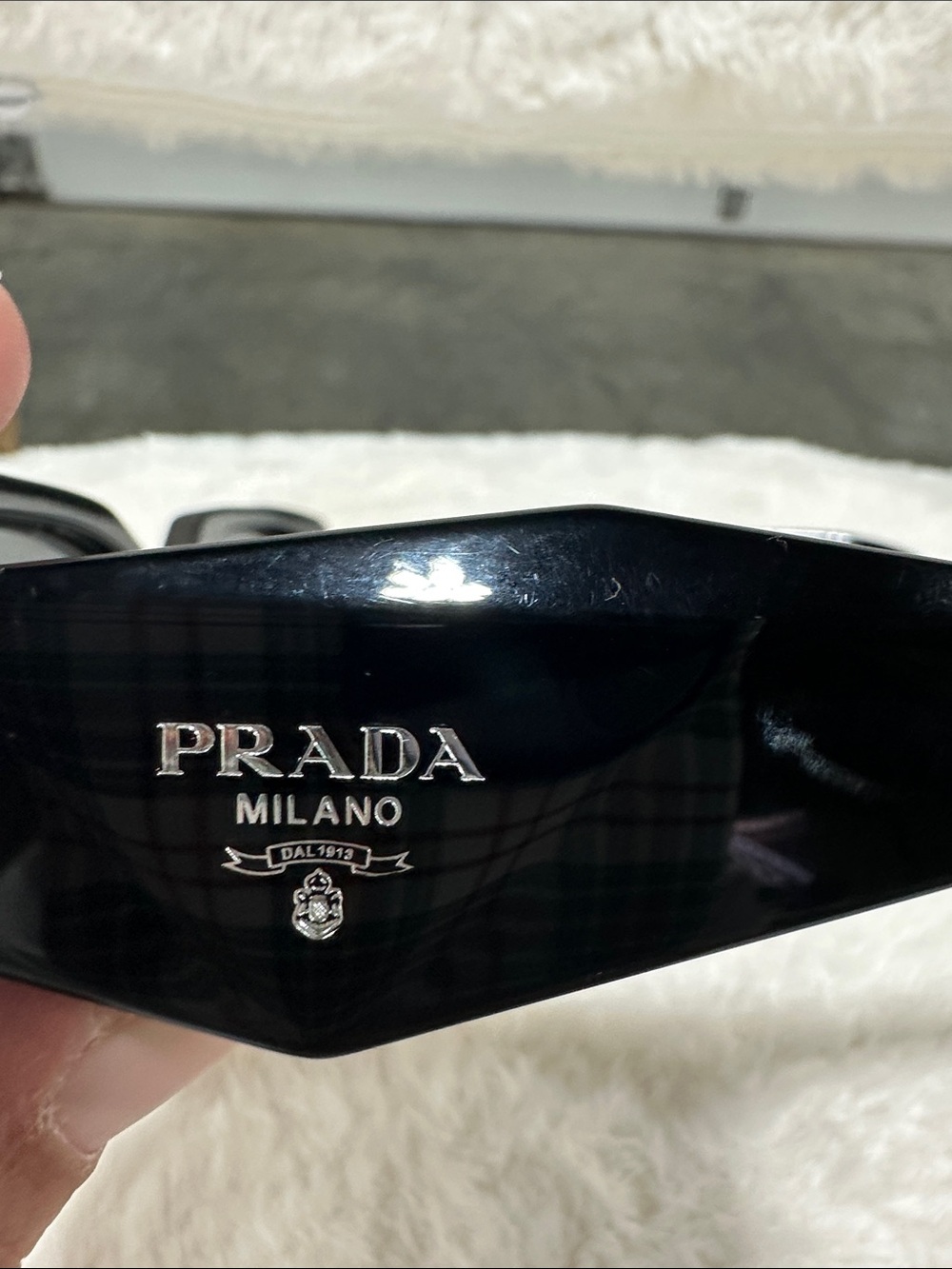 Prada Black Geometric Oversized Sunglasses - Picture 3 of 6